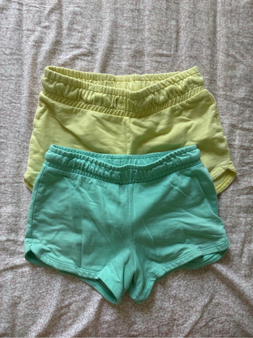 Cat & Jack Teal and Yellow Lounge Shorts Pack of 2